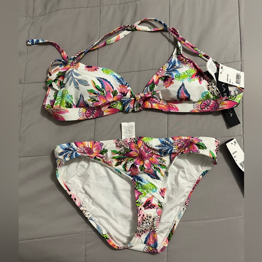 La Blanca size 8 bikini top and bottom